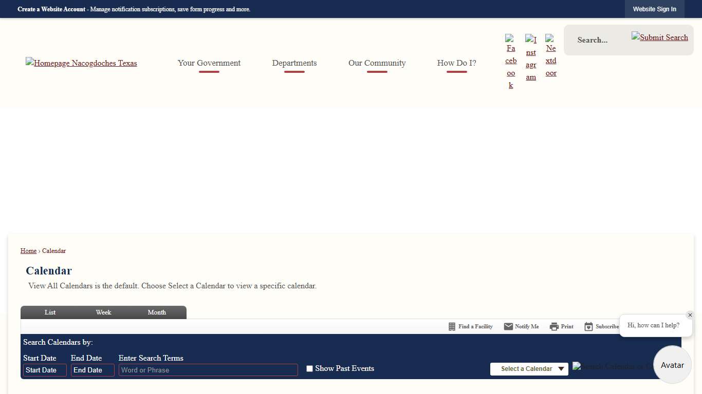 Calendar • Docket 1/27/2026