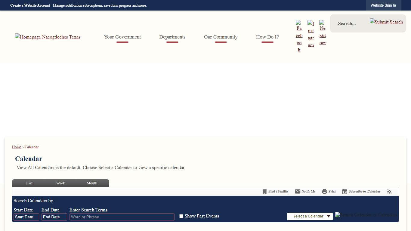 Calendar • BT 01/22/2026