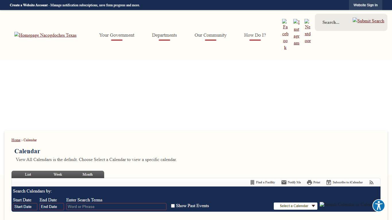 Calendar • DOCKET 01/13/2026 @ 8:30 AM